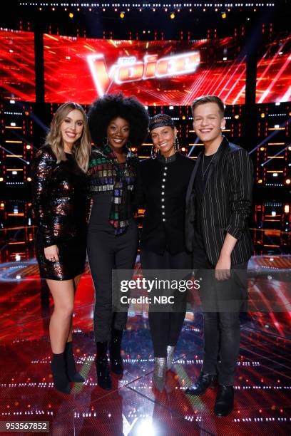 Live Top 11" Episode 1416B -- Pictured: Jackie Foster, Christiana Danielle, Alicia Keys, Britton Buchanan --