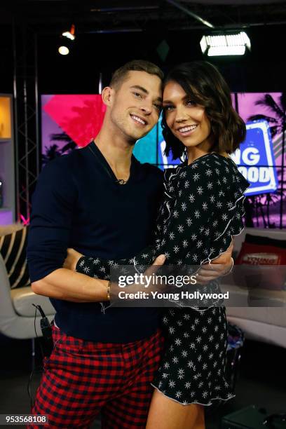 May 1: Adam Rippon and Jenna Johnson visits the Young Hollywood Studio on May 1, 2017 in Los Angeles, California.