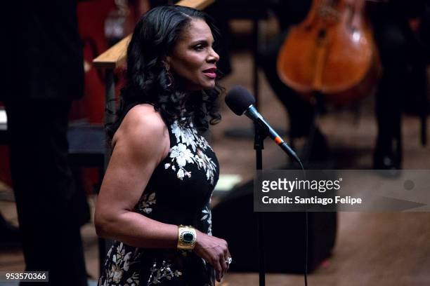 Audra McDonald performs onstage with the New York Philharmonic at Lincoln Center on May 1, 2018 in New York City.