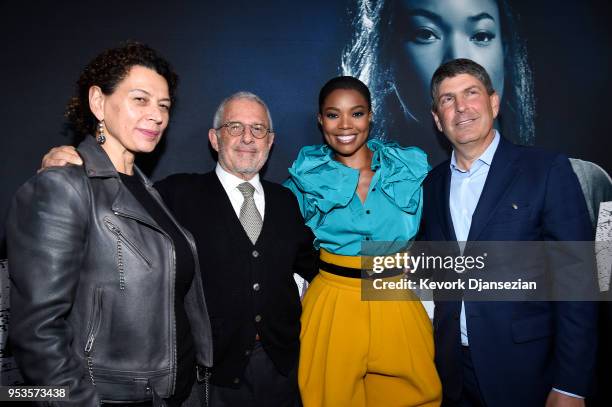 Donna Langley, Chairman of Universal Studios, Ron Meyer, Vice Chairman of NBCUniversal, actress Gabrielle Union and Jeff Shell, chairman of Filmed...