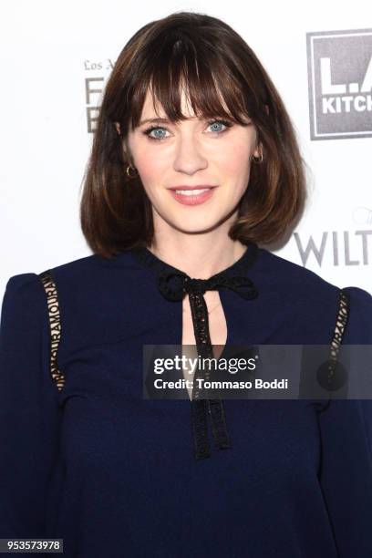 Zooey Deschanel attends the The Power Of Food - An Evening With Jose Andres And Friends at The Wiltern on May 1, 2018 in Los Angeles, California.
