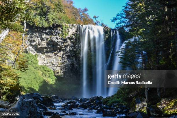 patagonian cascade - radicella stock pictures, royalty-free photos & images