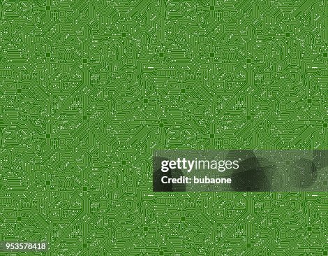 Computer Circuit Board Seamless Green and White Technology Computer Circuit Board Seamless Green and White Technology