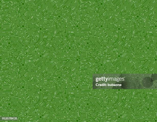 computer circuit board seamless green and white technology - green circuit board stock illustrations