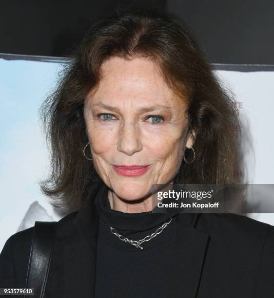 Jacqueline Bisset attends the premiere of Sony Pictures Classics' "The Seagull" at Writers Guild Theater on May 1, 2018 in Beverly Hills, California.