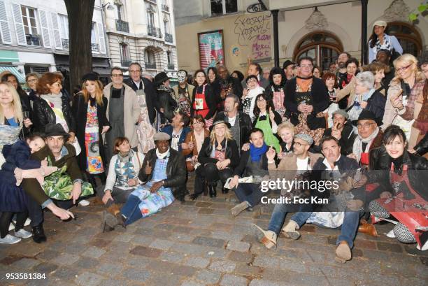 General view of atmosphere place des Abesses during Zelia Van Den Bulke Show At Zelia Abbesses Shop on May 1, 2018 in Paris, France.