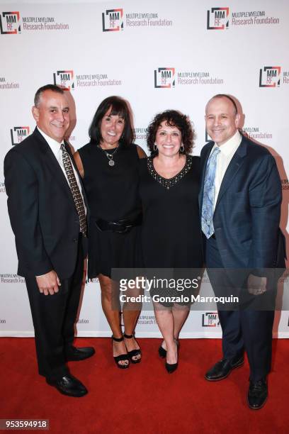 Scott Whitman, Jill Rosenthal, Tina Rettig and Michael Rettig during the Multiple Myeloma Research Foundation's Laugh For Life at 583 Park Avenue on...