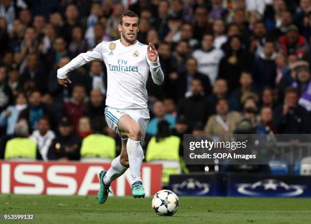 Bale during the UEFA Champions League Semi Final Second Leg match between Real Madrid and Bayern Munchen at the Santiago Bernabeu. Final Score .