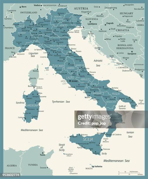 bildbanksillustrationer, clip art samt tecknat material och ikoner med 23 - italien - vintage murena 10 - map of florence italy
