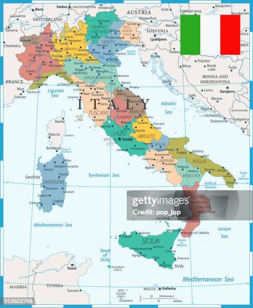 27 - italy - color1 10 - vatican city map stock illustrations