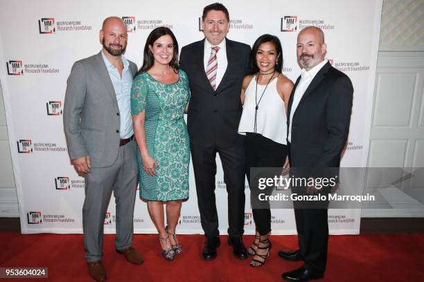 Jeff Bilskin, Amy Freeze, Bill McHugh, Tani Gelber and Eric Gelber during the Multiple Myeloma Research Foundation's Laugh For Life at 583 Park...