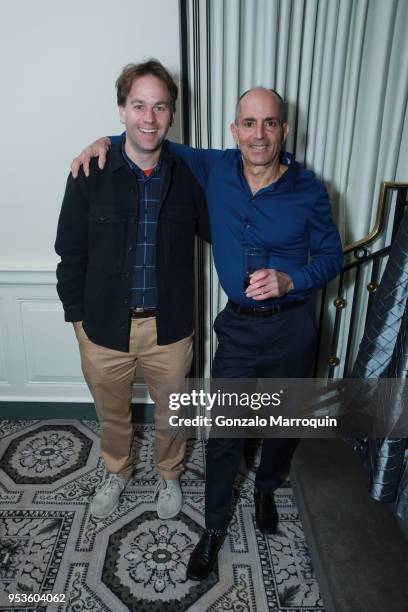 Mike Birbiglia and Brad Zimmerman during the Multiple Myeloma Research Foundation's Laugh For Life at 583 Park Avenue on May 1, 2018 in New York City.
