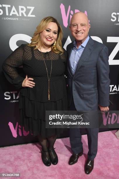 Tanya Saracho and STARZ CEO Chris Albrecht attend STARZ "VIDA" L.A. Red Carpet Premiere on May 1, 2018 in Los Angeles, California.