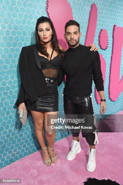 Trace Lysette and Johnny Sibilly attend STARZ "VIDA" L.A. Red Carpet Premiere on May 1, 2018 in Los Angeles, California.