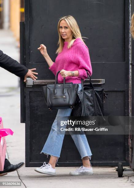 Tish Cyrus is seen at 'Jimmy Kimmel Live' on May 01, 2018 in Los Angeles, California.