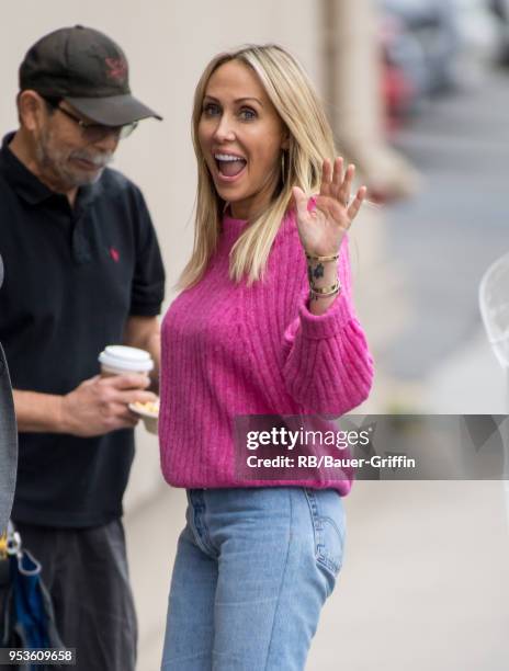 Tish Cyrus is seen at 'Jimmy Kimmel Live' on May 01, 2018 in Los Angeles, California.