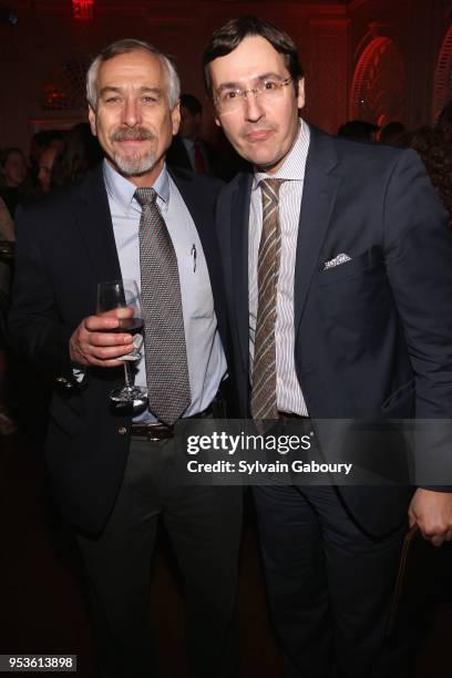 David Desole and Michael Massello attend Multiple Myeloma Research Foundation's Laugh For Life at 583 Park Avenue on May 1, 2018 in New York City.