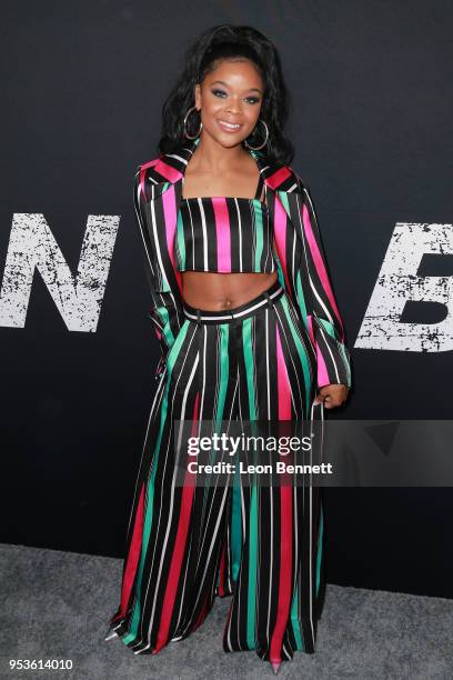 Actress Ajiona Alexus attends Universal Pictures' Special Screening Of "Breaking In" - Arrivals at ArcLight Cinemas on May 1, 2018 in Hollywood,...