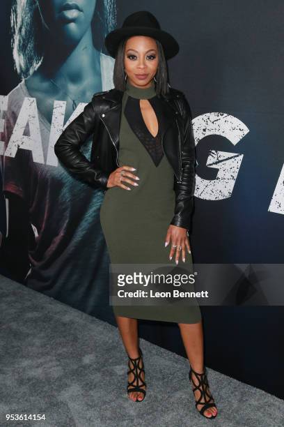 Actress Bresha Webb attend Universal Pictures' Special Screening Of "Breaking In" - Arrivals at ArcLight Cinemas on May 1, 2018 in Hollywood,...
