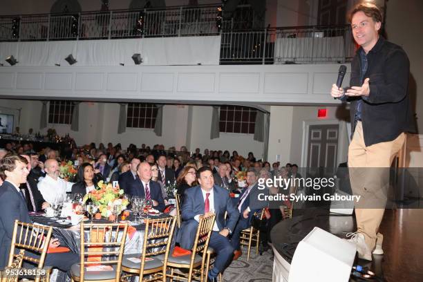 Comedian Mike Birbiglia performs at Multiple Myeloma Research Foundation's Laugh For Life at 583 Park Avenue on May 1, 2018 in New York City.