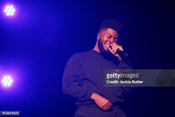 Khalid performs at Theater of The Clouds at Moda Center on May 1, 2018 in Portland, Oregon.