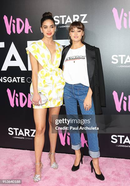 Actors Melissa Barrera and Ella Purnell attend the premiere of Starz ...