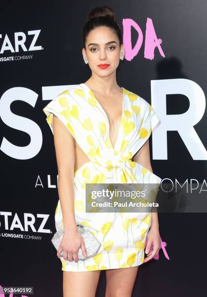 Actress Melissa Barrera attends premiere Starz "Vida" at the Regal LA Live Stadium 14 on May 1, 2018 in Los Angeles, California.