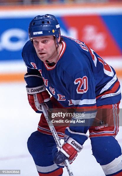 Jan Erixon of the New York Rangers skates against the Toronto Maple ...
