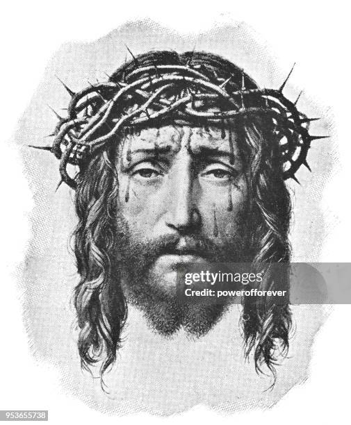 ecce homo by franz ittenbach - 19th century - the crucifixion stock illustrations