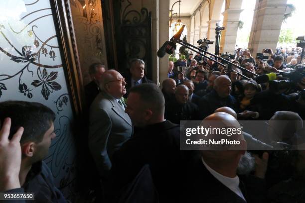 France's far-right Front National party founder and former leader Jean-Marie Le Pen attendS the annual rally in honor of Jeanne d'Arc at the Place...