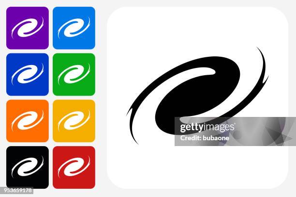 hurrikan-symbol square buttonset - hurricane stock-grafiken, -clipart, -cartoons und -symbole