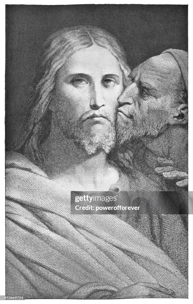 The Betrayer's Kiss by Ary Scheffer - 19th Century