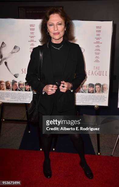 Jacqueline Bisset attends the premiere of Sony Pictures Classics' "The Seagull" at The Writers Guild Theater on May 1, 2018 in Beverly Hills,...