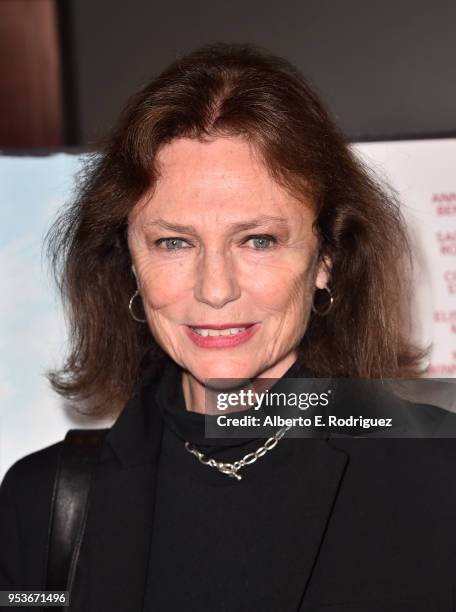 Jacqueline Bisset attends the premiere of Sony Pictures Classics' "The Seagull" at The Writers Guild Theater on May 1, 2018 in Beverly Hills,...