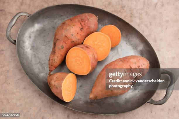 sweet potatoes. - sweet potato stock pictures, royalty-free photos & images