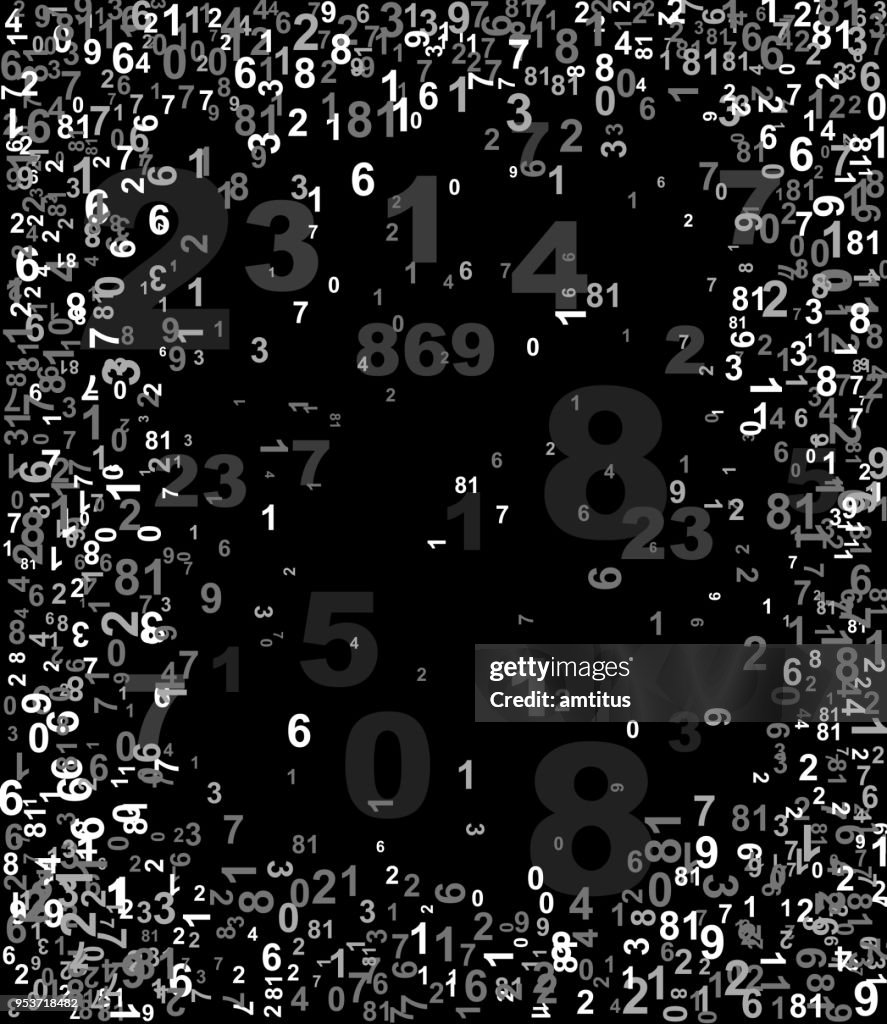 Numbers Background Frame Numbers Frame High-Res Vector Graphic - Getty Images
