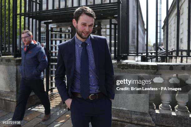 Owner of Ashers Bakery Daniel McArthur at the Royal Courts of Justice in Belfast where the Supreme Court is examining issues linked to the Ashers...