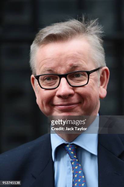 Michael Gove the Secretary of State for Environment arrives at 10 Downing Street as the Cabinet meet to discuss post-Brexit customs plans on May 2,...