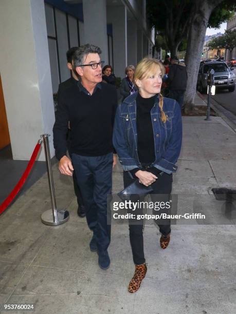 Peter Gallagher and Paula Harwood are seen on May 01, 2018 in Los Angeles, California.