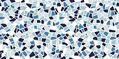 Bright abstract mosaic seamless pattern. Vector background. Endless texture. Ceramic tile fragments.