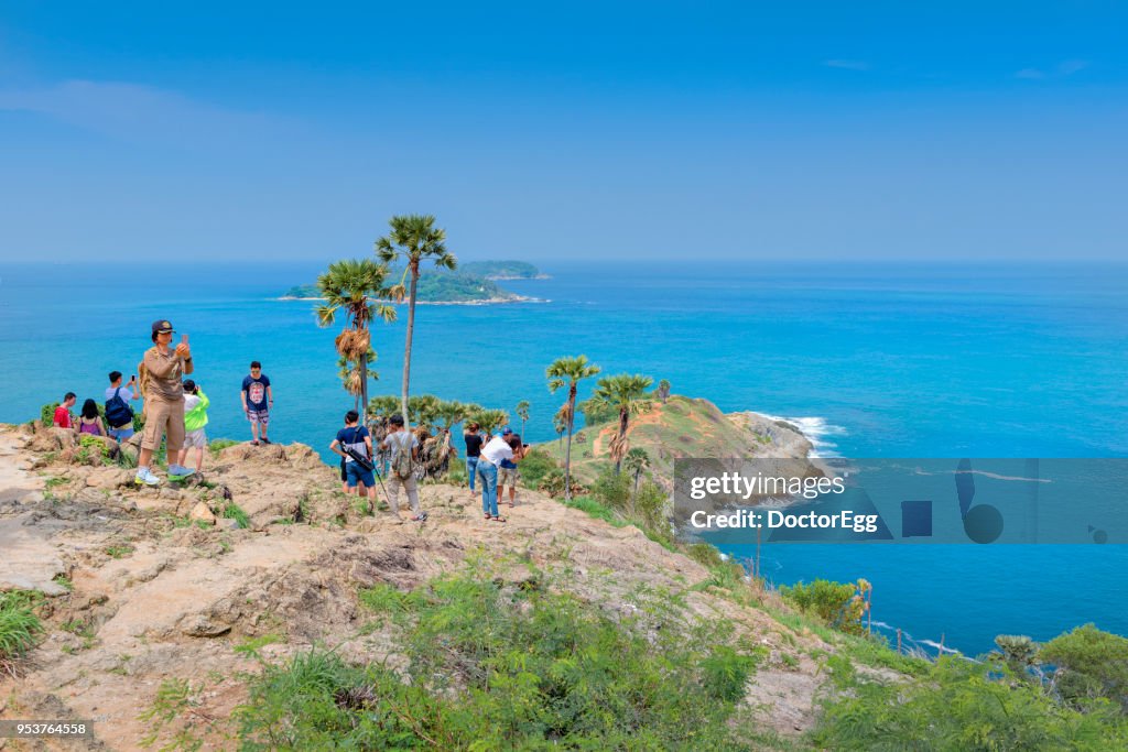 Laem Phromthep Cape in Sunny Day