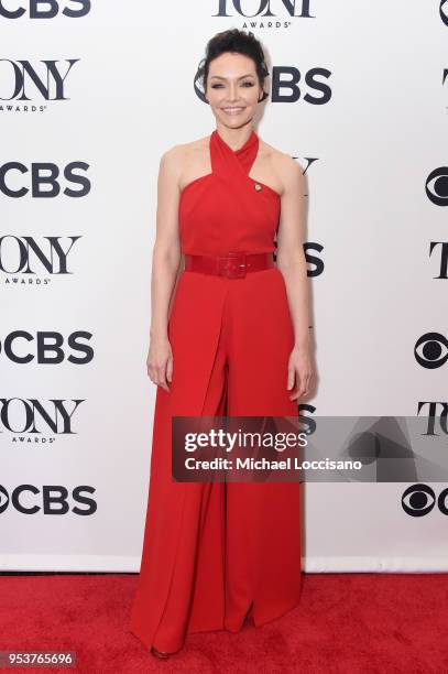 Katrina Lenk attends the 2018 Tony Awards Meet The Nominees Press Junket on May 2, 2018 in New York City.