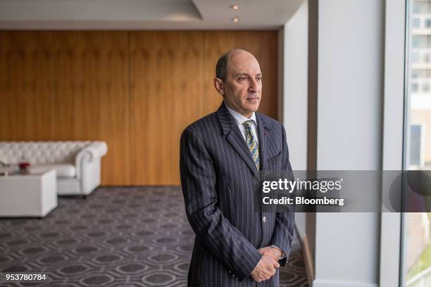 Akbar Al Baker, chief executive officer of Qatar Airways, poses for a photograph following an interview in Cardiff, U.K., on Wednesday, May 2, 2018....