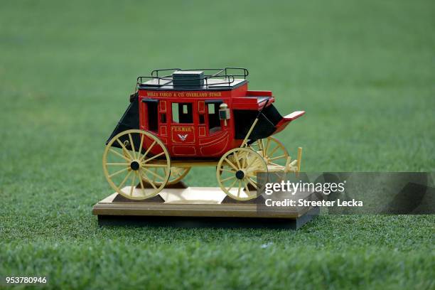 Detailed view of the tee markers ahead of the Pro-Am for the Wells Fargo Championship at Quail Hollow Club on May 2, 2018 in Charlotte, North...