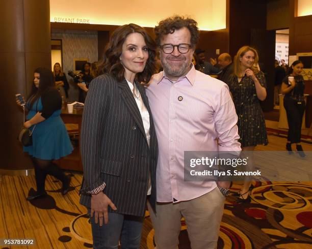 Tina Fey and Kenneth Lonergan attend the 2018 Tony Awards Meet The Nominees Press Junket on May 2, 2018 in New York City.