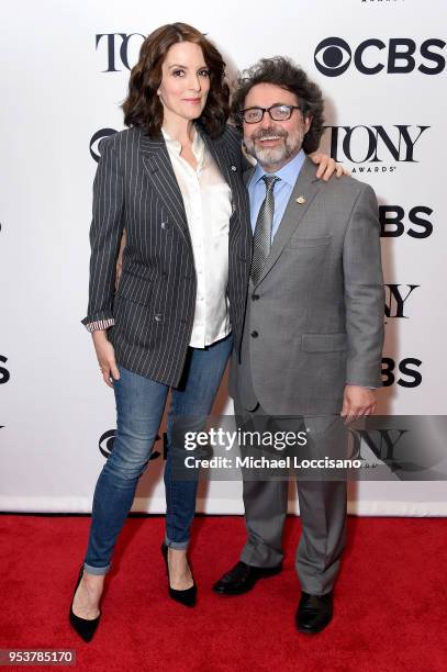 Tina Fey and Jeff Richmond attend the 2018 Tony Awards Meet The Nominees Press Junket on May 2, 2018 in New York City.