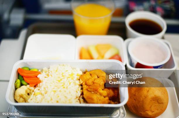 in flight meal - economy class - airplane food stock pictures, royalty-free photos & images