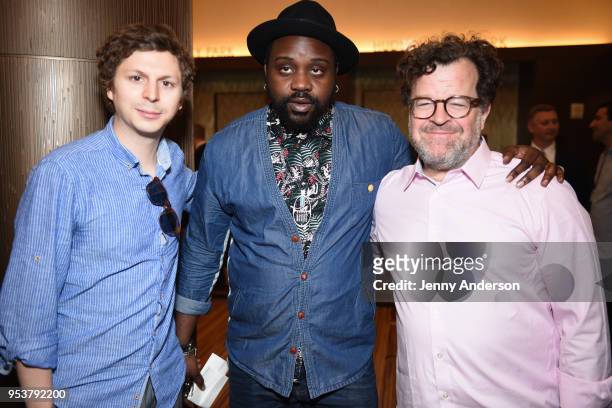 Michael Cera, Brian Tyree Henry, and Kenneth Lonergan attend the 2018 Tony Awards Meet The Nominees Press Junket on May 2, 2018 in New York City.