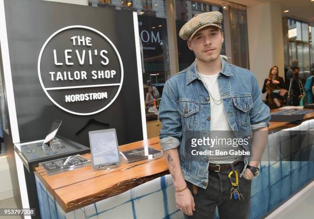 Brooklyn Beckham attends Levi's Tailor Shop Launch Event At Nordstrom Men's Store NYC Hosted By Brooklyn Beckham on May 1, 2018 in New York City.