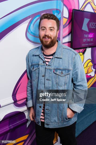 Evening show host Tom Green at Kiss FM Studio's on May 2, 2018 in London, England.